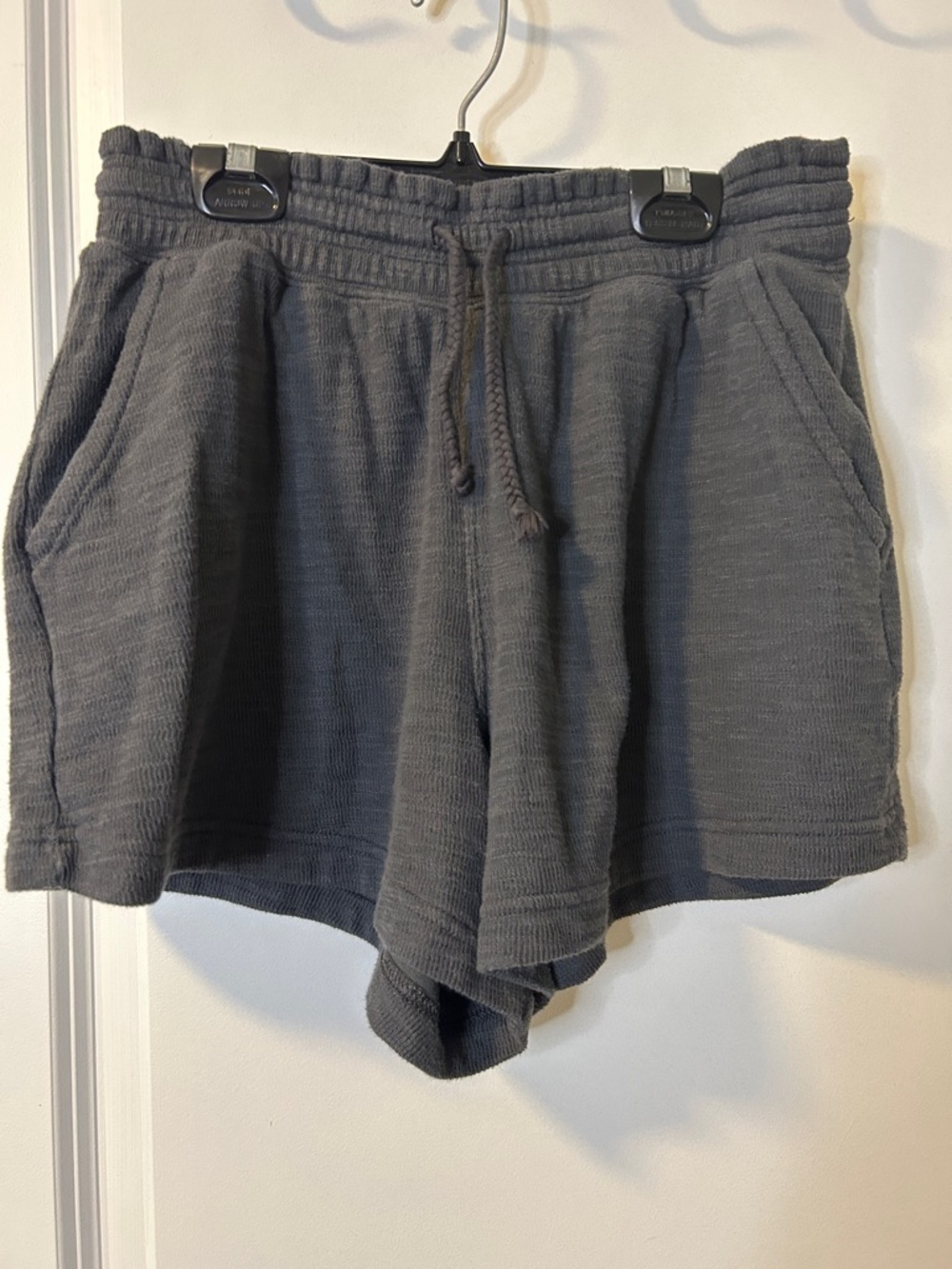 117. aerie Charcoal Gray Terry Drawstring Shorts
